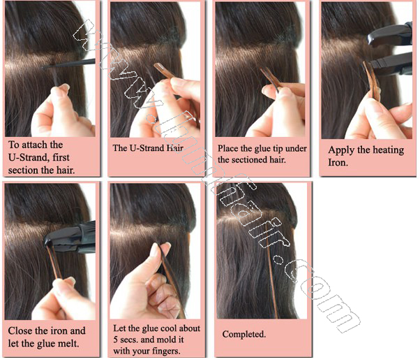 u-tip-hair-extension-application