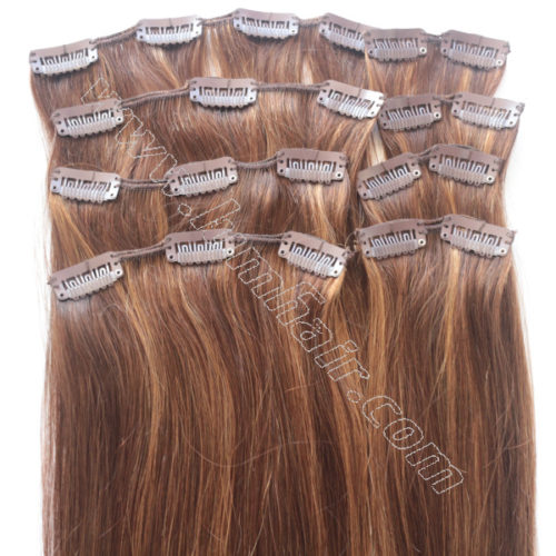Grade-6A Clip in remy hair extensions