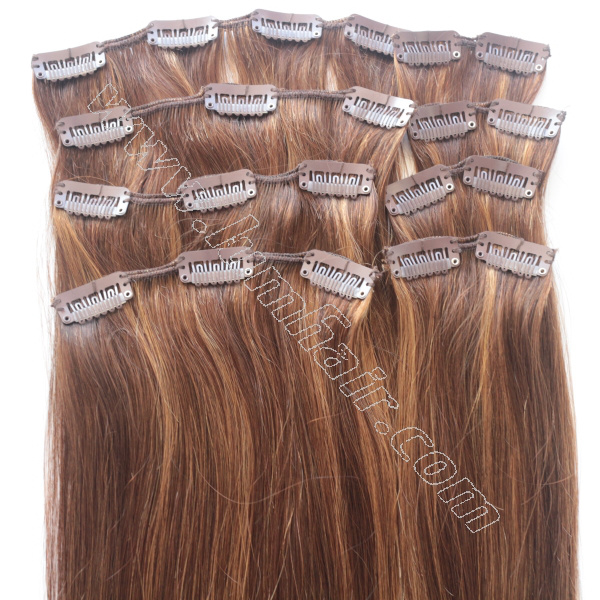 6 human hair clip ins