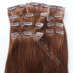 Grade-5A Human Hair Clip in Extensions straight