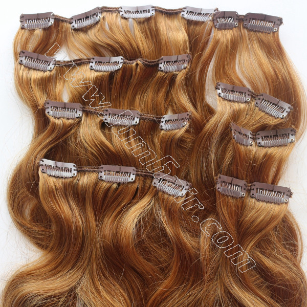 Clip in hair extensions human hair