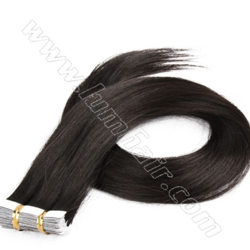 Black tape hair extensions