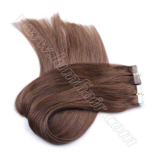 Brown tape hair extensions