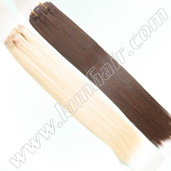 Colored hair extensions