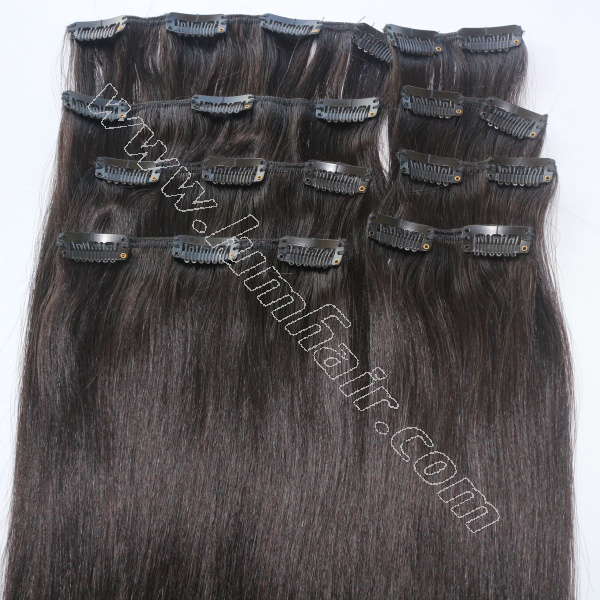 Versatile clip in natural hair extensions