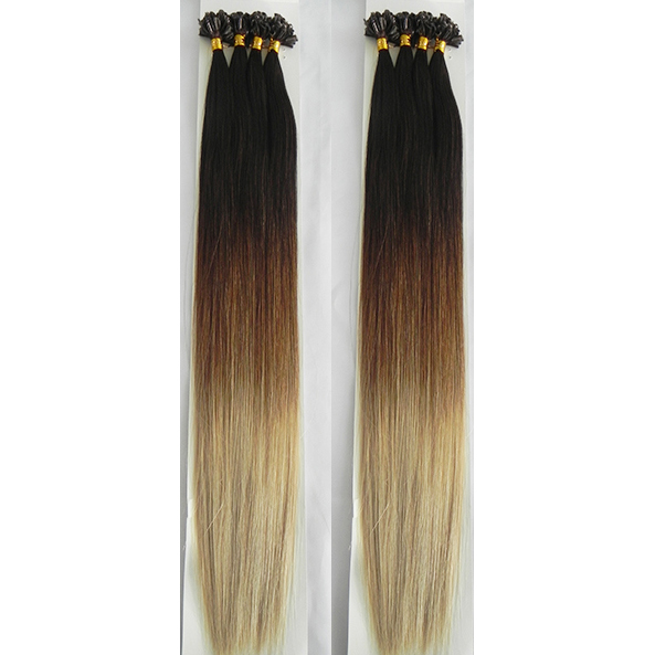 Wholesale Factory Pre Bonded Hair Extensions Straight Hair Dark Ombre Hair