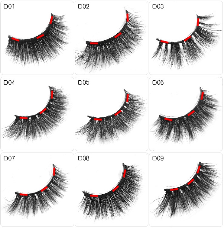 3D Mink magnetic lash with 3 magnets